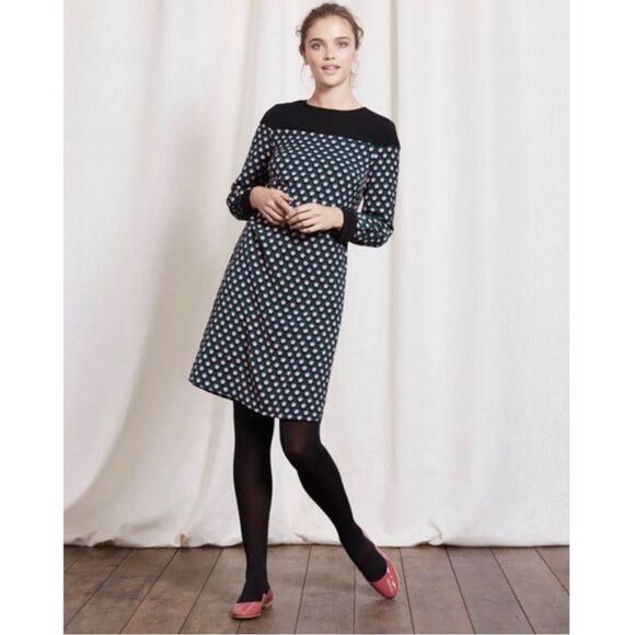 NEW Boden Ursula Geometric Polka Dot Shift Dress - Picture 1 of 10